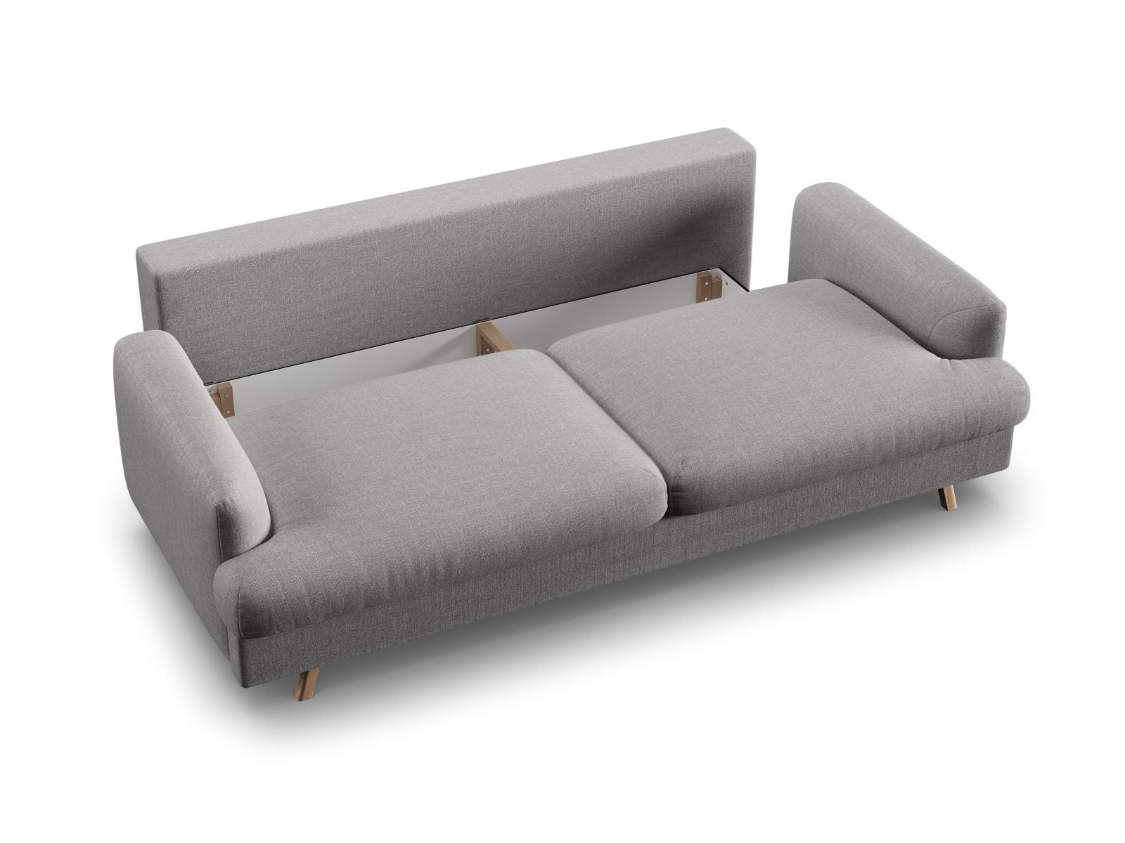 Stylisches 3-Sitzer Sofa Naomi von Micadoni, perfekt für kompakte Wohnräume, mit cleverer Schlaffunktion und integriertem Stauraum.