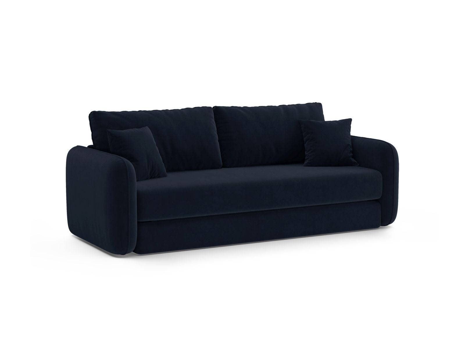 Elegantes 3-Sitzer Sofa Dormi in Royal Blue mit praktischer Schlaffunktion, ideal für stilvolle Wohnräume und Gästeübernachtungen.