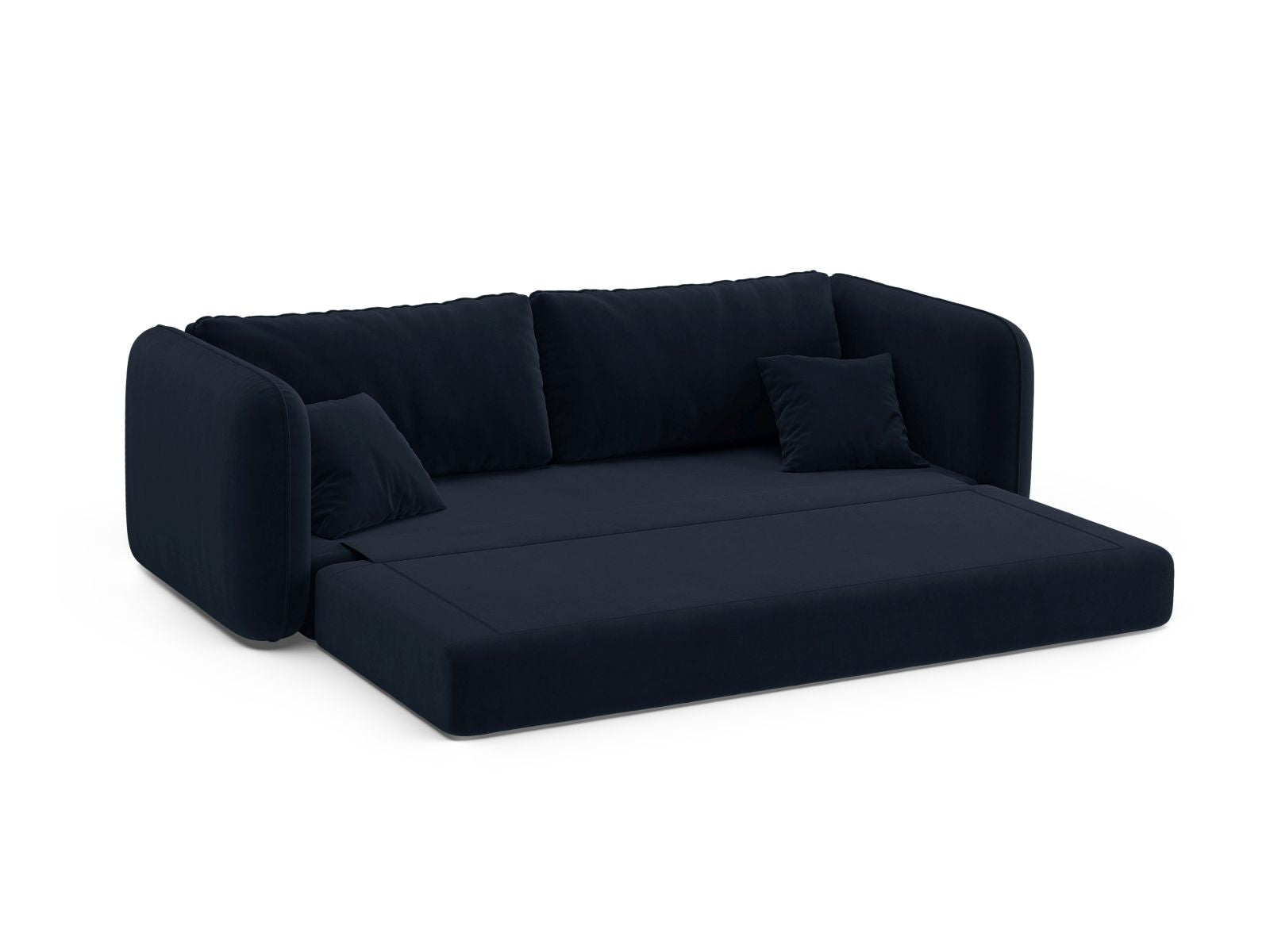 Elegantes 3-Sitzer Sofa Dormi in Royal Blue, ideal für stilvolle Wohnräume und als komfortable Schlafgelegenheit für Gäste.