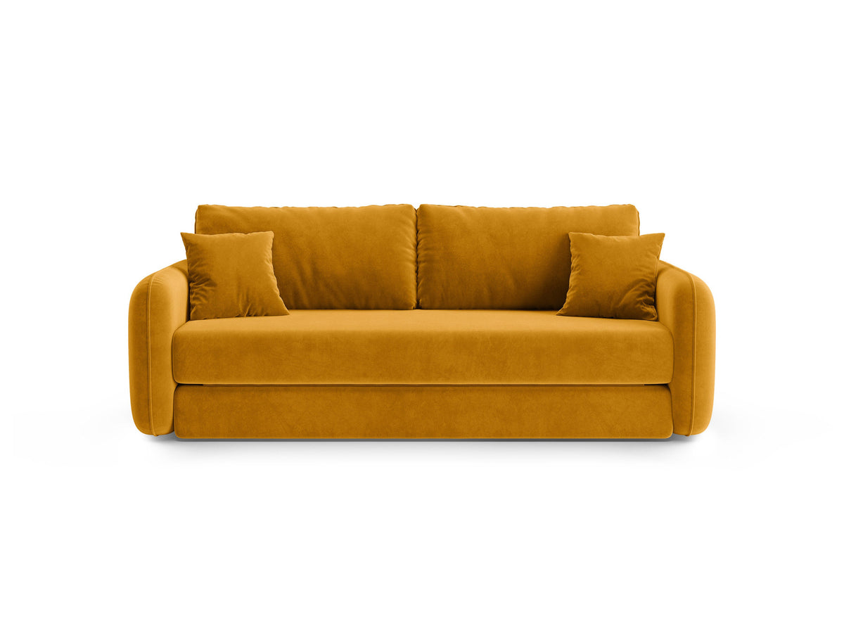 3-Sitzer Sofa mit Schlaffunktion Dormi in Yellow-Salvador präsentiert im Onlineshop von KAQTU Design AG. Bettsofa ist von Micadoni