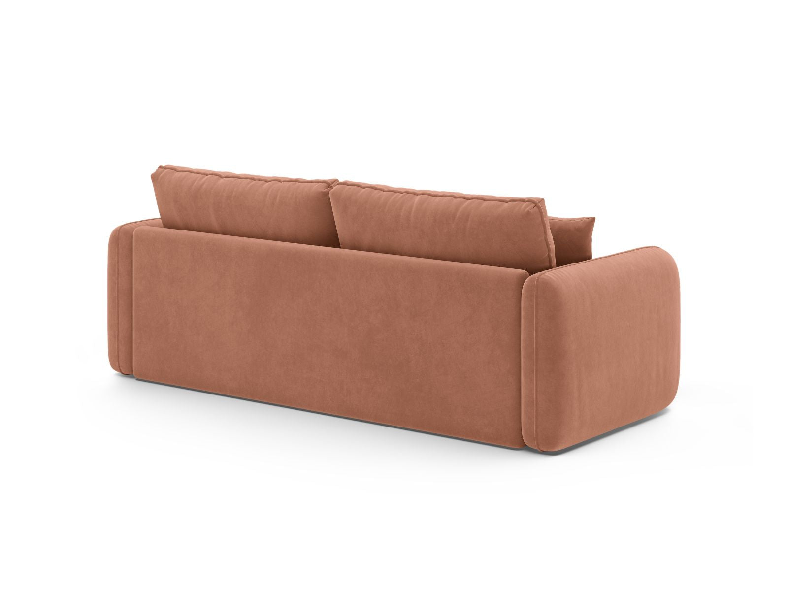 Stylisches 3-Sitzer Sofa Dormi in Pink-Salvador, ideal für gemütliche Abende und als praktisches Schlafsofa von Micadoni.