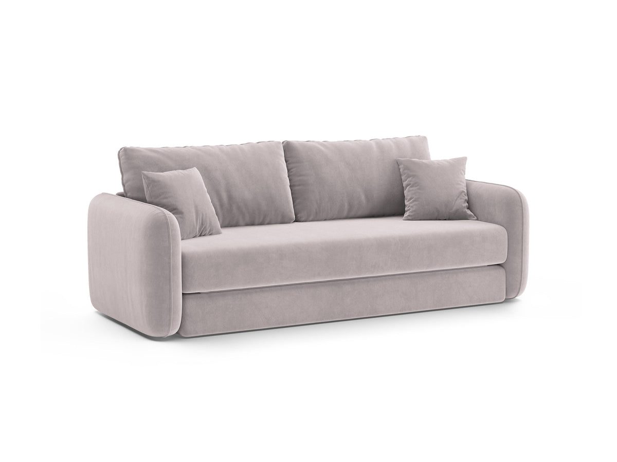3-Sitzer Sofa mit Schlaffunktion Dormi in Light Grey-Salvador präsentiert im Onlineshop von KAQTU Design AG. Bettsofa ist von Micadoni
