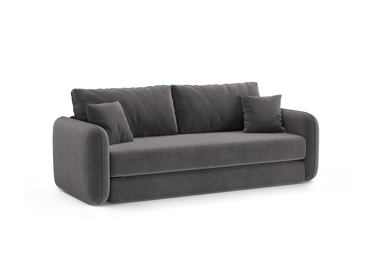 3-Sitzer Sofa mit Schlaffunktion Dormi in Dark Grey-Salvador präsentiert im Onlineshop von KAQTU Design AG. Bettsofa ist von Micadoni