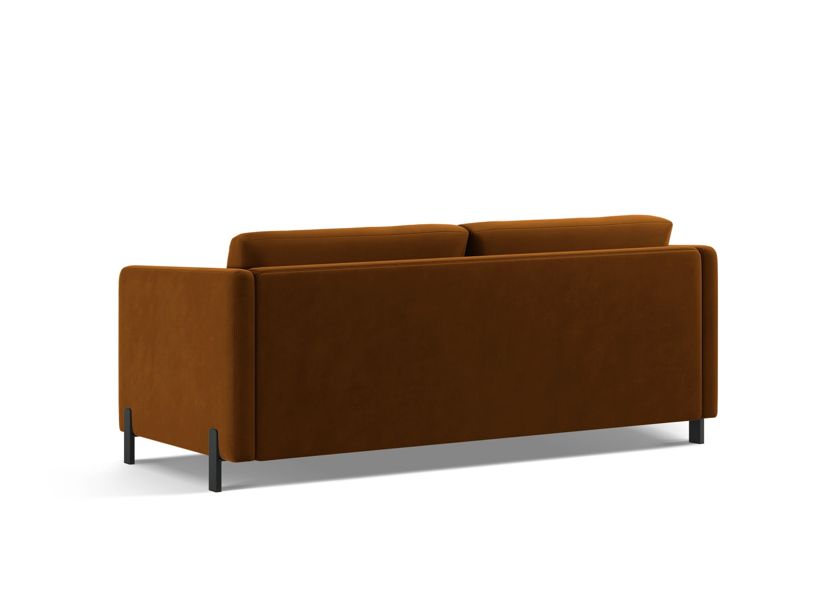 Elegantes 3-Sitzer Velours Sofa in Braun von Micadoni, ideal als komfortables Bettsofa für Gäste und stilvolle Wohnräume.