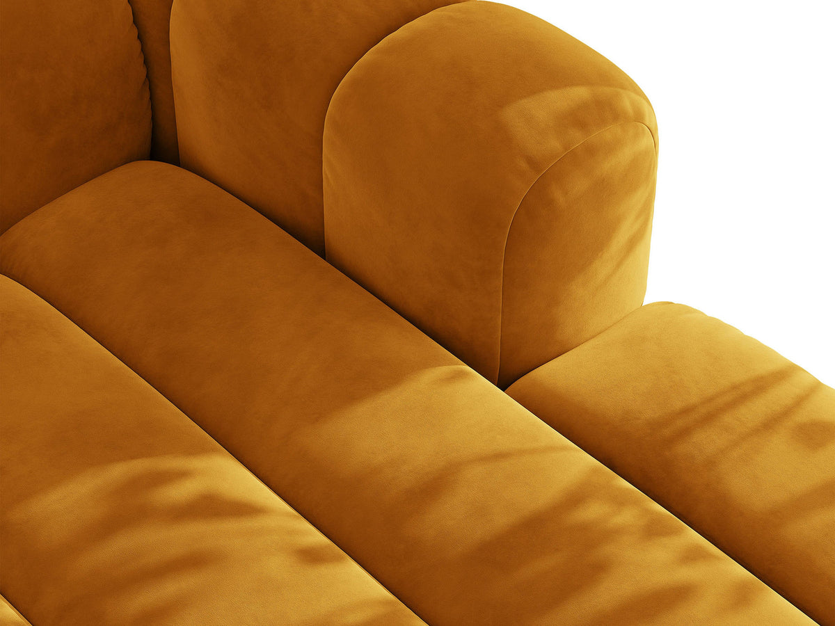 Micadoni Lupine 3er Sofa in leichtem Beige mit Bettfunktion, Stauraum im Bettkasten und schwarzen Kunststoffbeinen, Stoffbezug Eden 2 Pearl