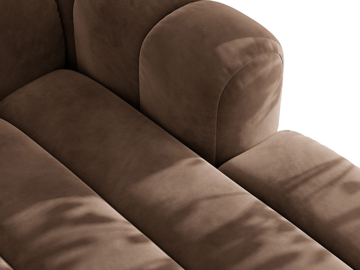 Micadoni Lupine 3er Sofa in leichtem Beige mit Bettfunktion, Stauraum im Bettkasten und schwarzen Kunststoffbeinen, Stoffbezug Eden 2 Pearl