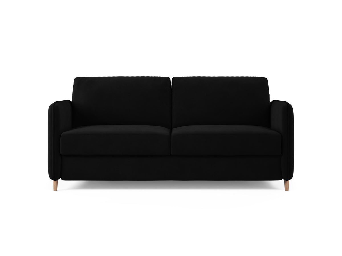 3-Sitzer Sofa mit Schlaffunktion Simo in Black-Salvador präsentiert im Onlineshop von KAQTU Design AG. Bettsofa ist von Micadoni