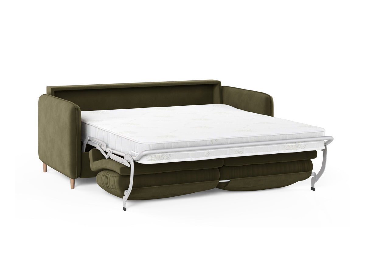 3-Sitzer Sofa mit Schlaffunktion Simo in Green-Salvador präsentiert im Onlineshop von KAQTU Design AG. Bettsofa ist von Micadoni
