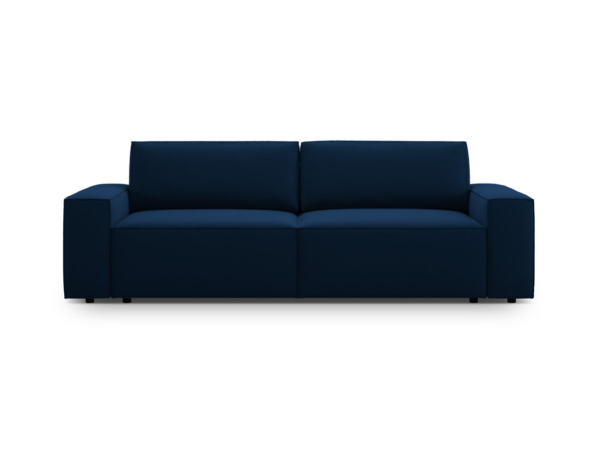 Jodie Velour Sofa mit Schlaffunktion und Stauraumbox 3 Sitzer in Royal Blue-Bluvel präsentiert im Onlineshop von KAQTU Design AG. Bettsofa ist von Micadoni