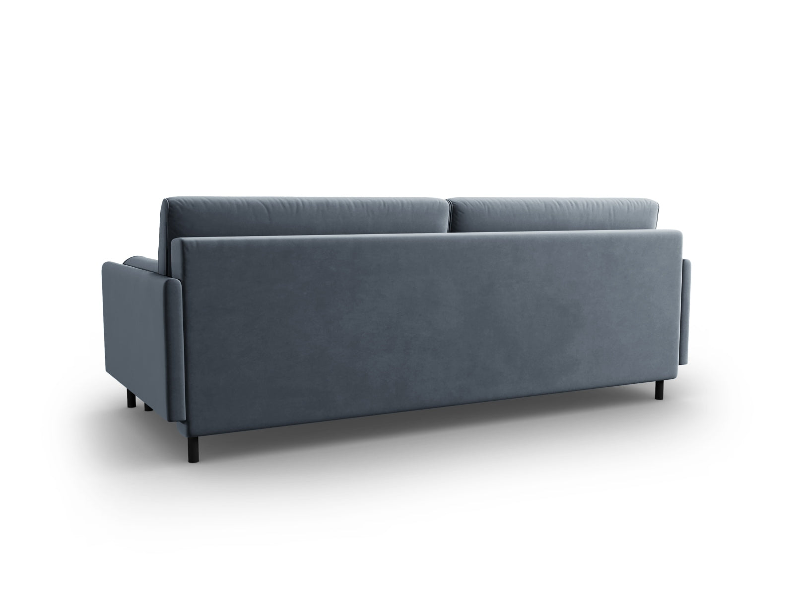 Scott Velour Sofa mit Schlaffunktion und Stauraum 3 Sitzer in Light Blue präsentiert im Onlineshop von KAQTU Design AG. Bettsofa ist von Micadoni