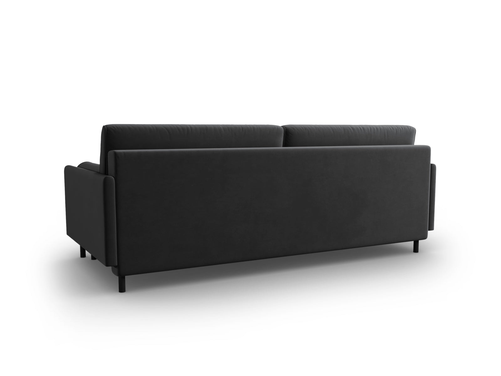 Scott Velour Sofa mit Schlaffunktion und Stauraum 3 Sitzer in Grey präsentiert im Onlineshop von KAQTU Design AG. Bettsofa ist von Micadoni