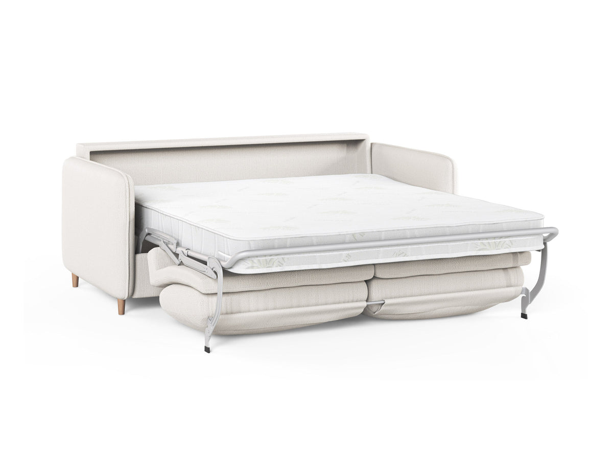 3-Sitzer Sofa mit Schlaffunktion Simo in White-Babel präsentiert im Onlineshop von KAQTU Design AG. Bettsofa ist von Micadoni