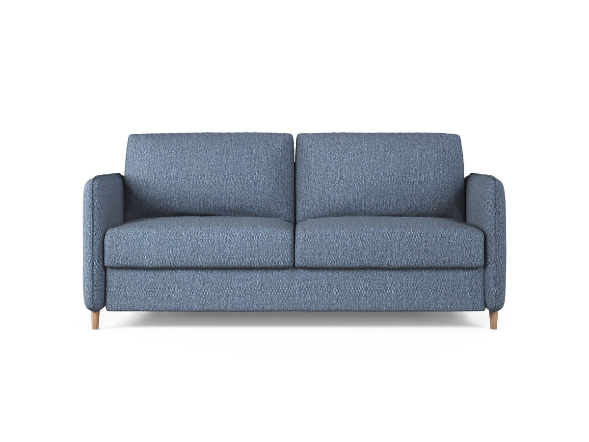 3-Sitzer Sofa mit Schlaffunktion Simo in Dark Blue-Babel präsentiert im Onlineshop von KAQTU Design AG. Bettsofa ist von Micadoni