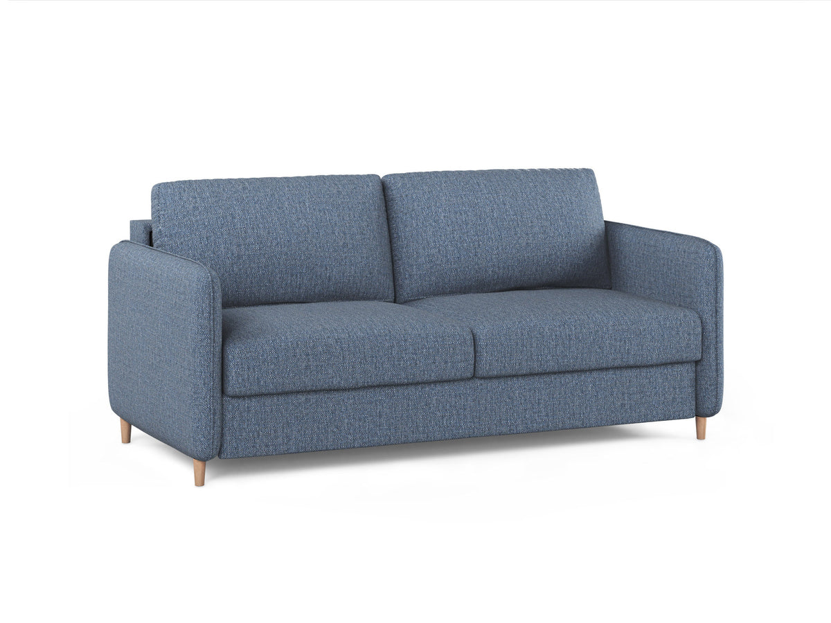 3-Sitzer Sofa mit Schlaffunktion Simo in Dark Blue-Babel präsentiert im Onlineshop von KAQTU Design AG. Bettsofa ist von Micadoni
