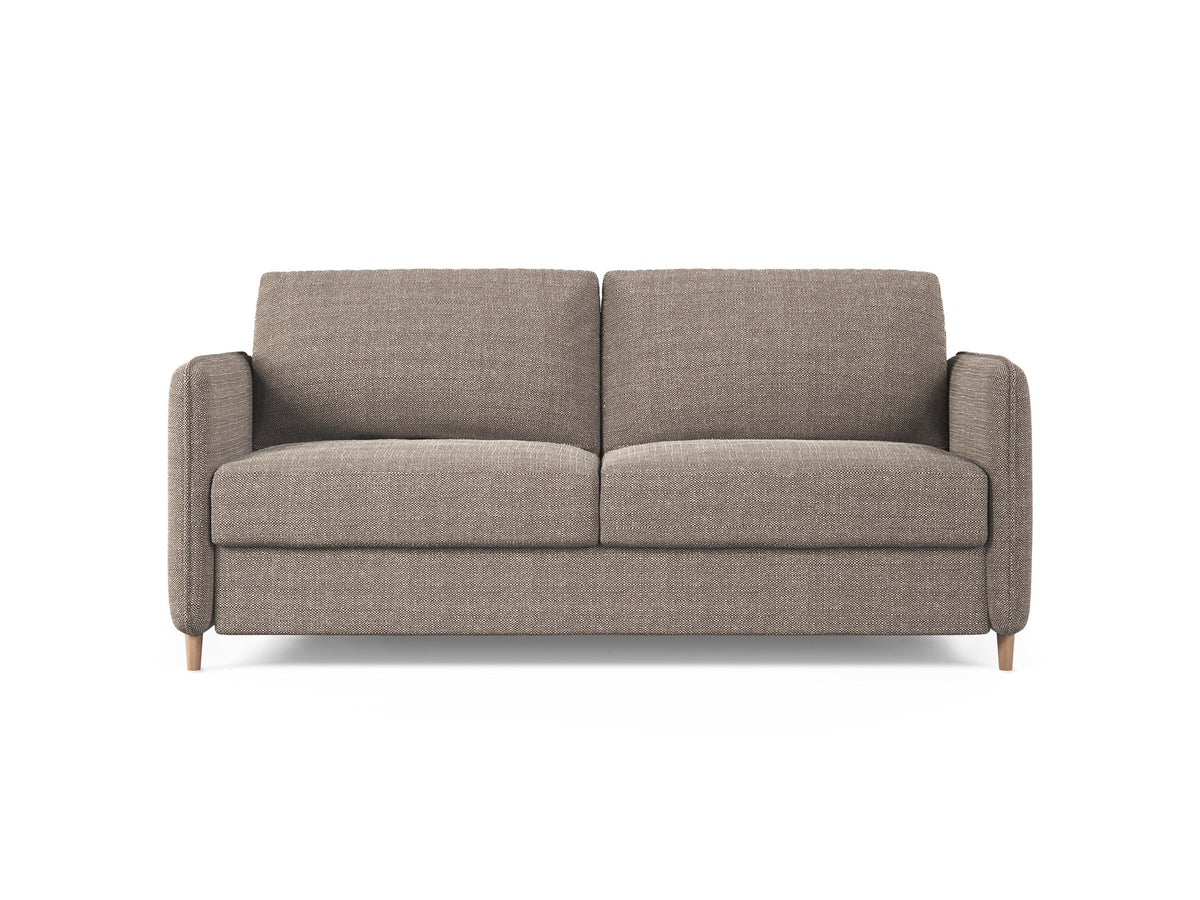 3-Sitzer Sofa mit Schlaffunktion Simo in Light Brown-Babel präsentiert im Onlineshop von KAQTU Design AG. Bettsofa ist von Micadoni