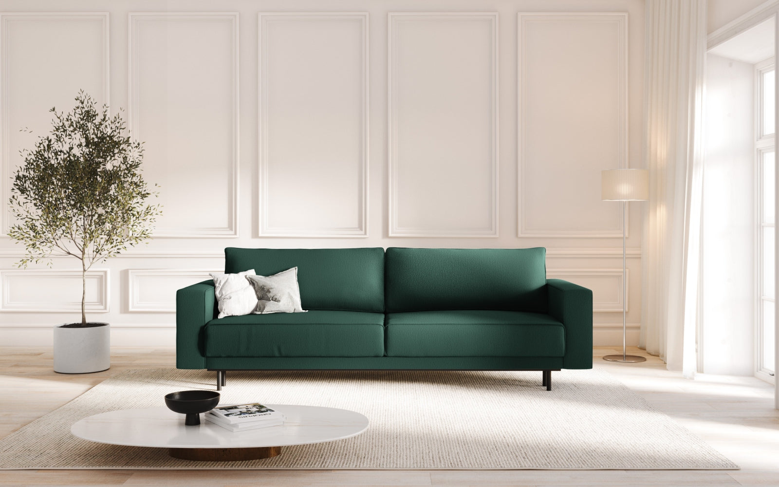 Entdecken Sie das stilvolle Caro Sofa von Micadoni – ein 3-Sitzer mit cleverer Schlaffunktion und praktischem Stauraum für Ihr Zuhause.