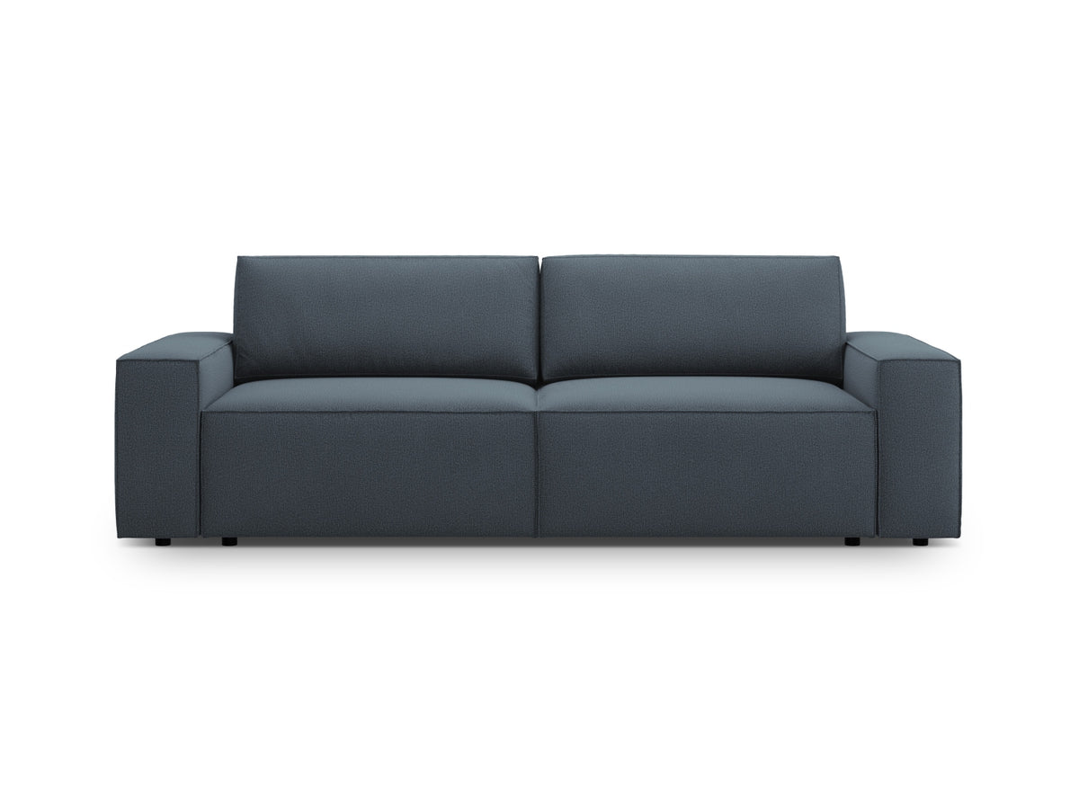 Jodie Sofa mit Schlaffunktion und Stauraumbox 3 Sitzer in Blue-Megan präsentiert im Onlineshop von KAQTU Design AG. Bettsofa ist von Micadoni