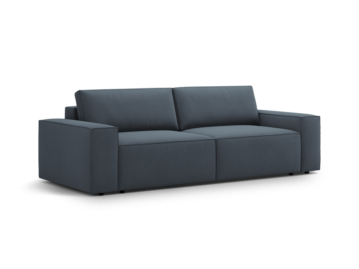 Jodie Sofa mit Schlaffunktion und Stauraumbox 3 Sitzer in Blue-Megan präsentiert im Onlineshop von KAQTU Design AG. Bettsofa ist von Micadoni