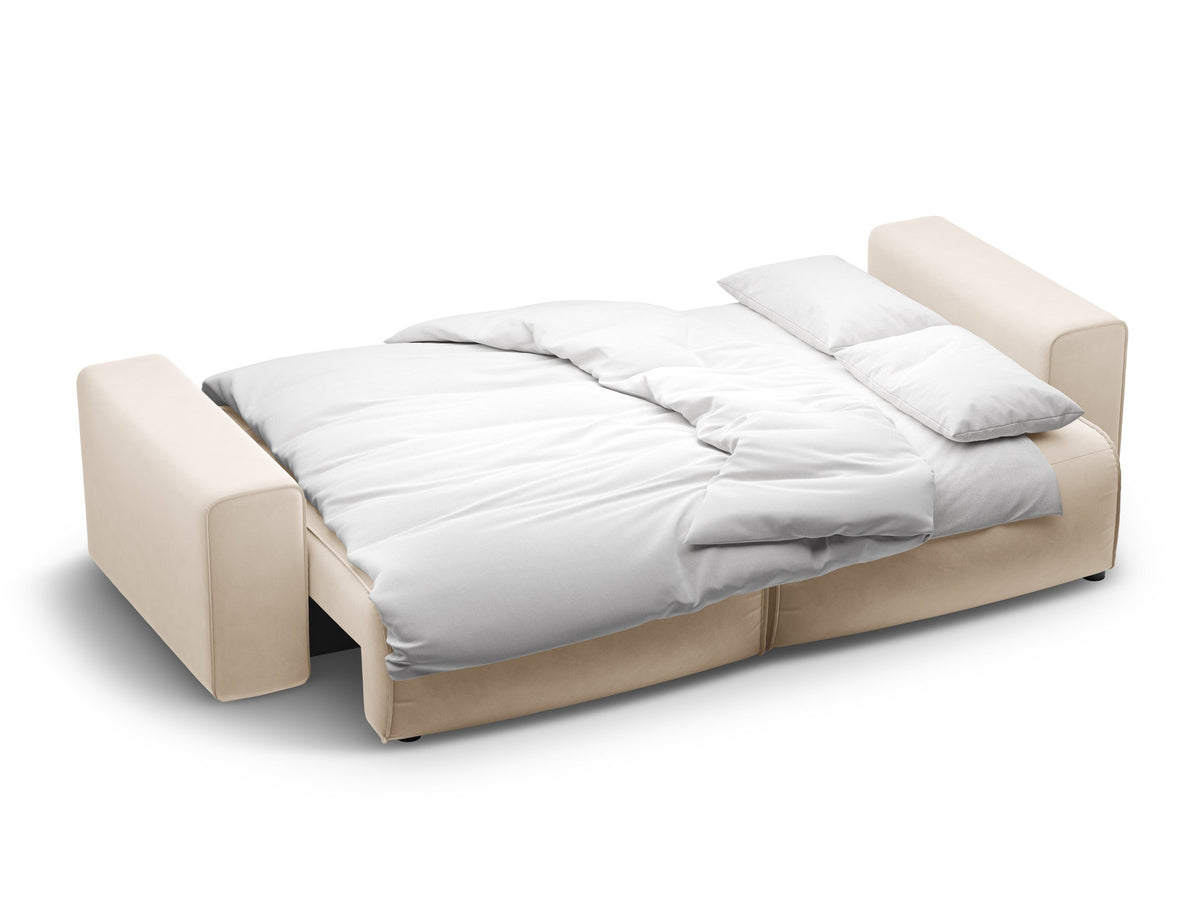 3-Sitzer Sofa Victor mit Schlaffunktion und Stauraum in Nude-Paris präsentiert im Onlineshop von KAQTU Design AG. Bettsofa ist von Micadoni