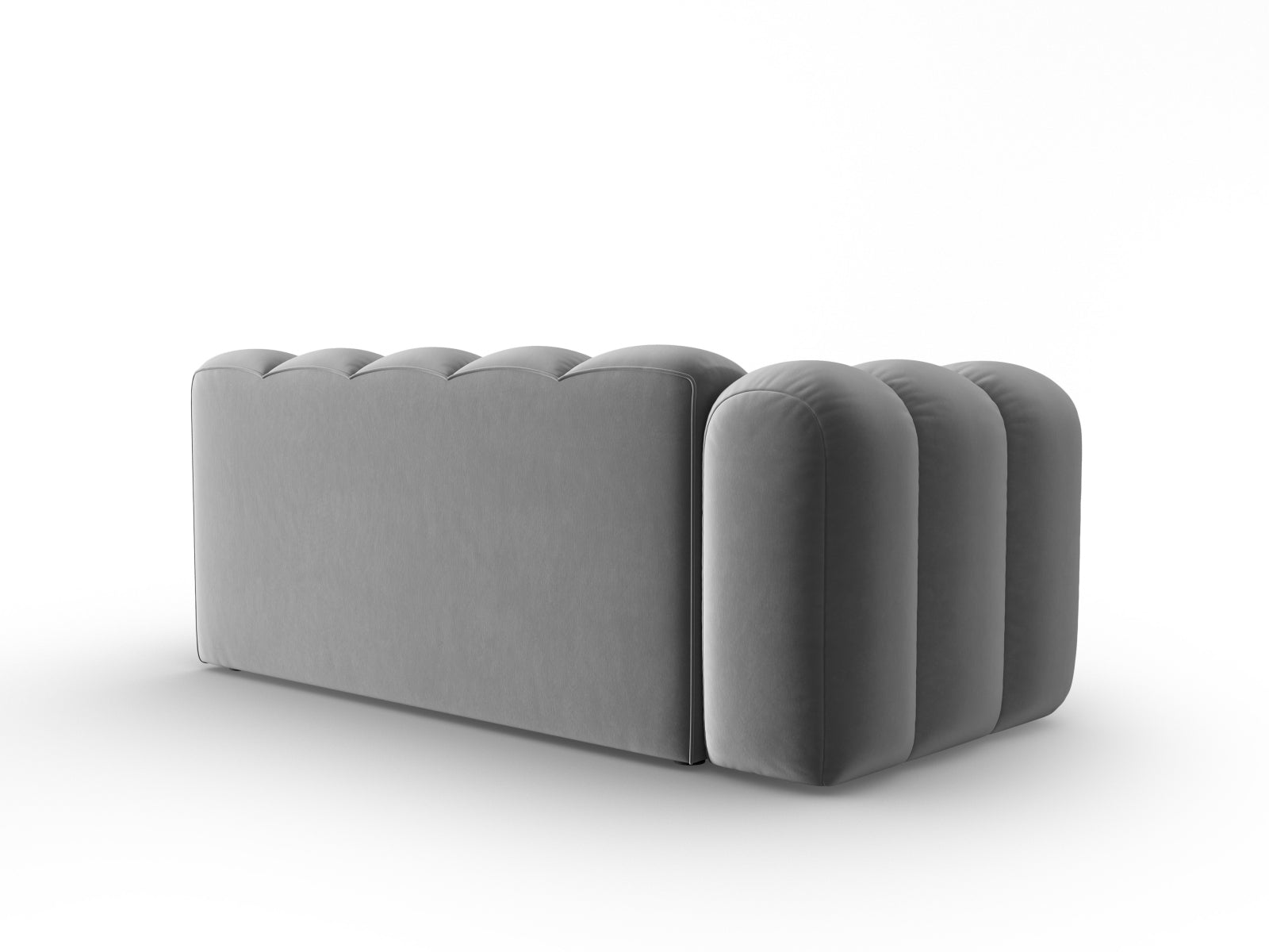 Stylisches, graues 3-Sitzer Sofa Lupine Velour, linksseitig, perfekt für zeitgemäße Inneneinrichtungen, erhältlich bei Micadoni.