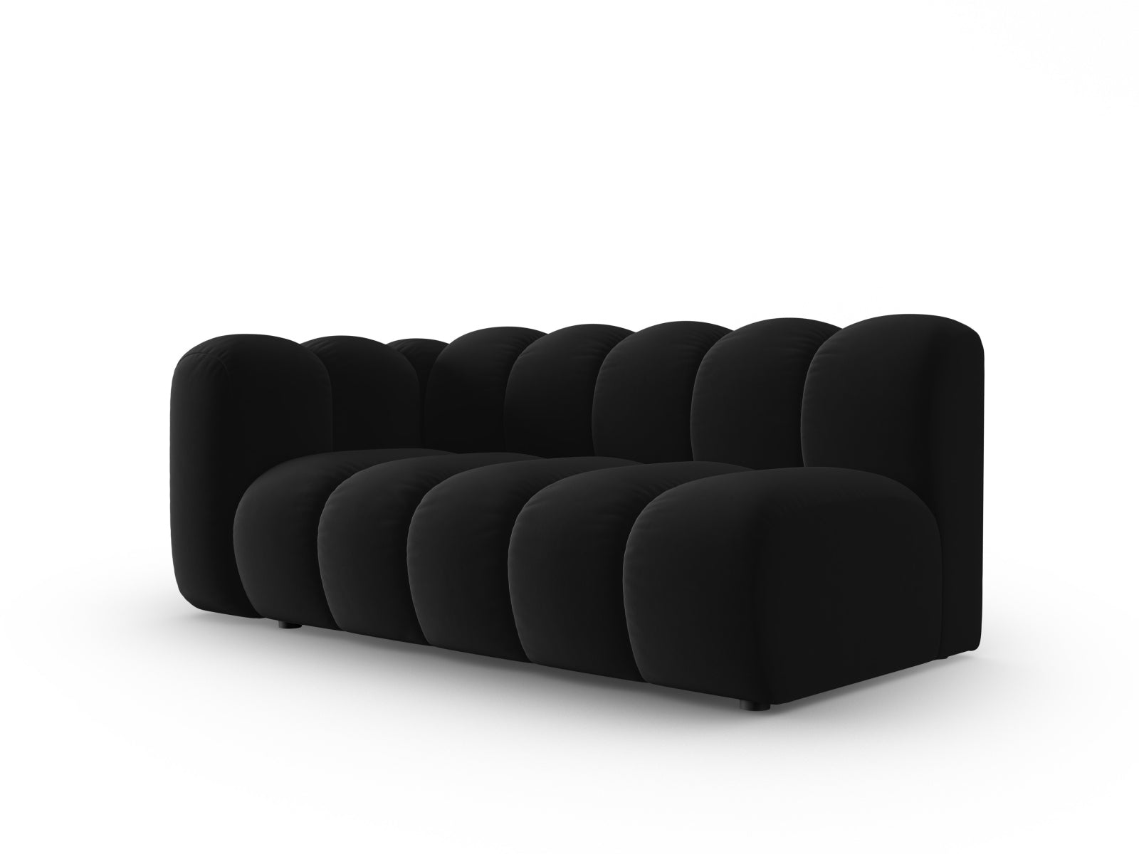 Lupine Velour links Modular Sofa 3 Sitzer in Black präsentiert im Onlineshop von KAQTU Design AG. Modulares Sofa ist von Micadoni