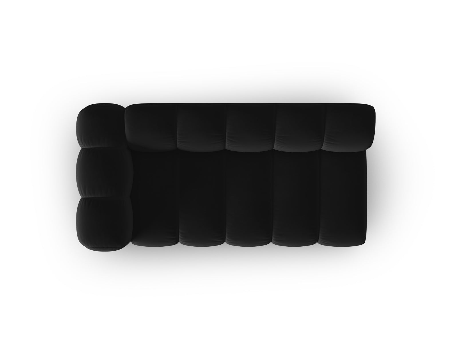 Lupine Velour links Modular Sofa 3 Sitzer in Black präsentiert im Onlineshop von KAQTU Design AG. Modulares Sofa ist von Micadoni