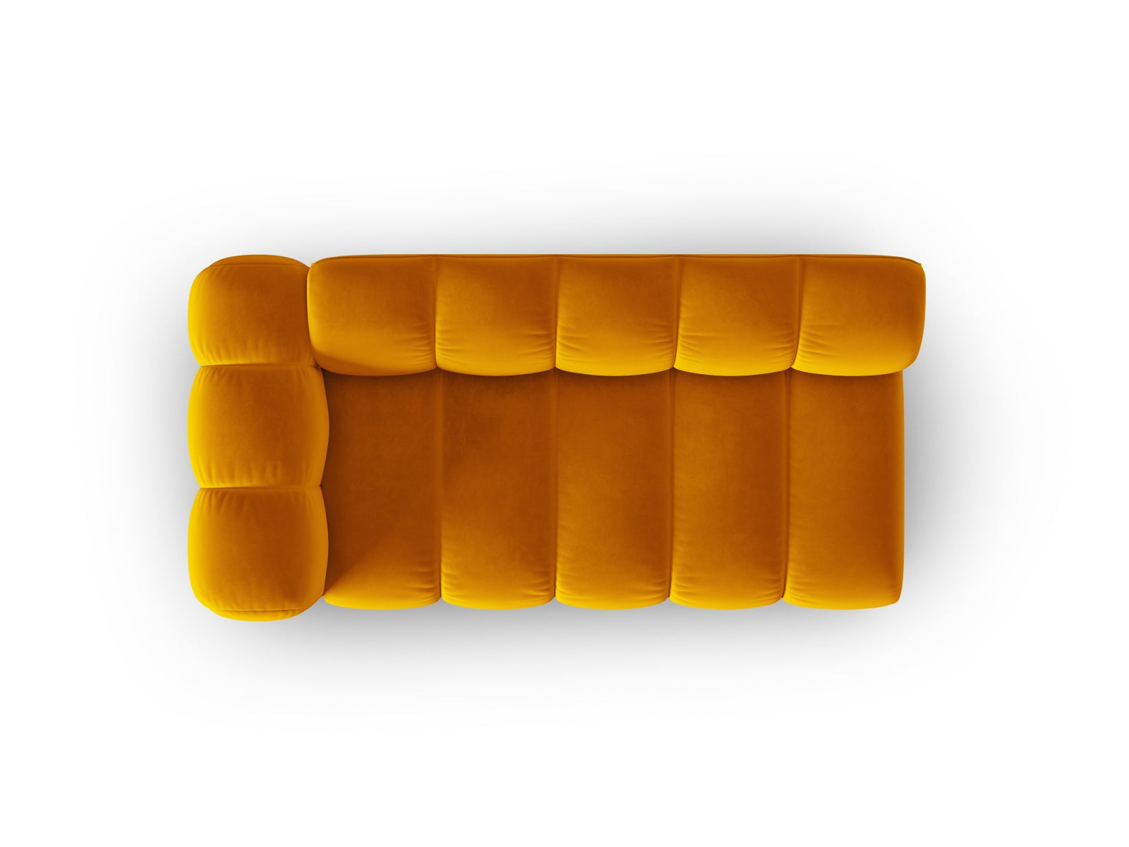 Lupine Velour links Modular Sofa 3 Sitzer in Yellow präsentiert im Onlineshop von KAQTU Design AG. Modulares Sofa ist von Micadoni