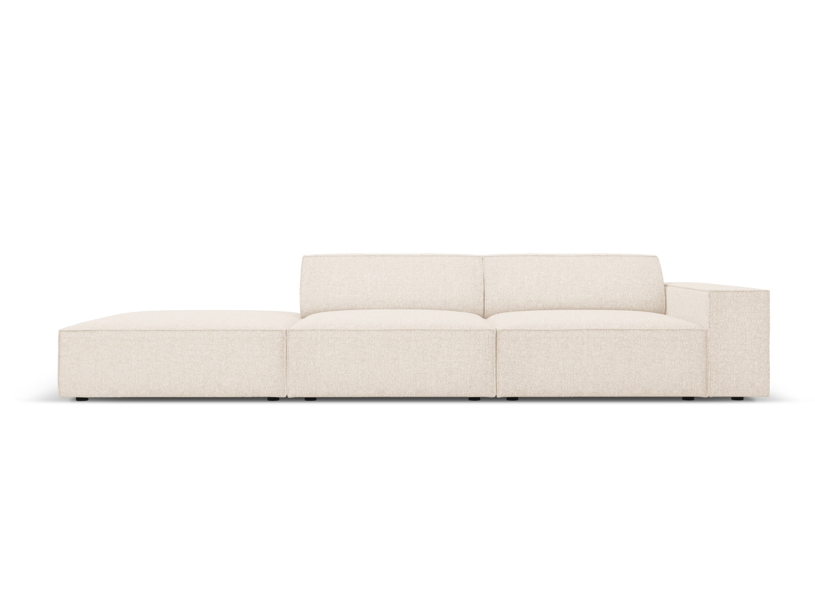 Jodie Modulares Sofa open links 3 Sitzer in Light Beige präsentiert im Onlineshop von KAQTU Design AG. L-Sofa links ist von Micadoni