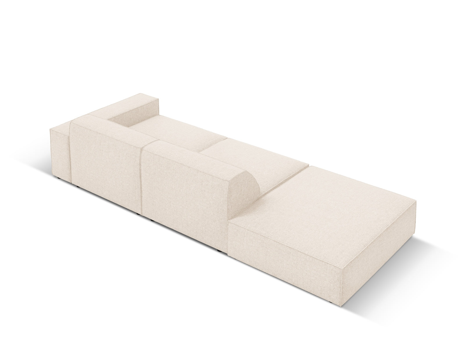 Jodie Modulares Sofa open links 3 Sitzer in Light Beige präsentiert im Onlineshop von KAQTU Design AG. L-Sofa links ist von Micadoni