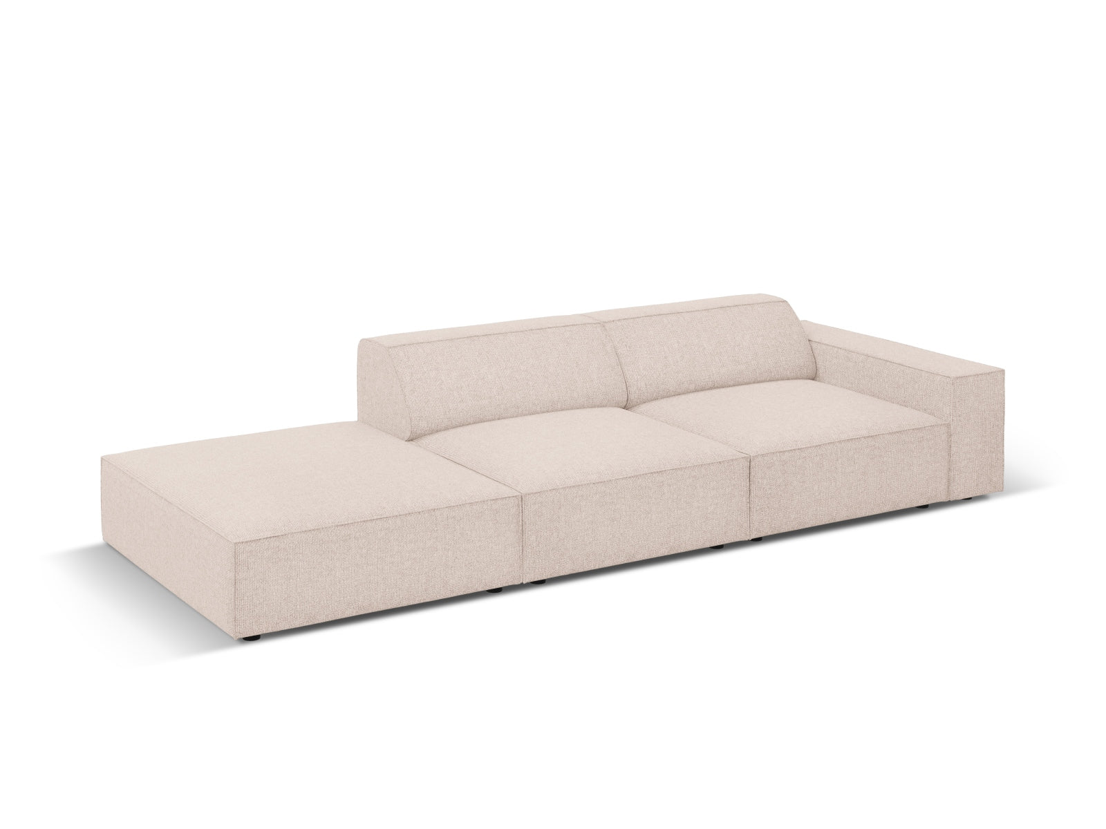 Jodie Modulares Sofa open links 3 Sitzer in Beige präsentiert im Onlineshop von KAQTU Design AG. L-Sofa links ist von Micadoni