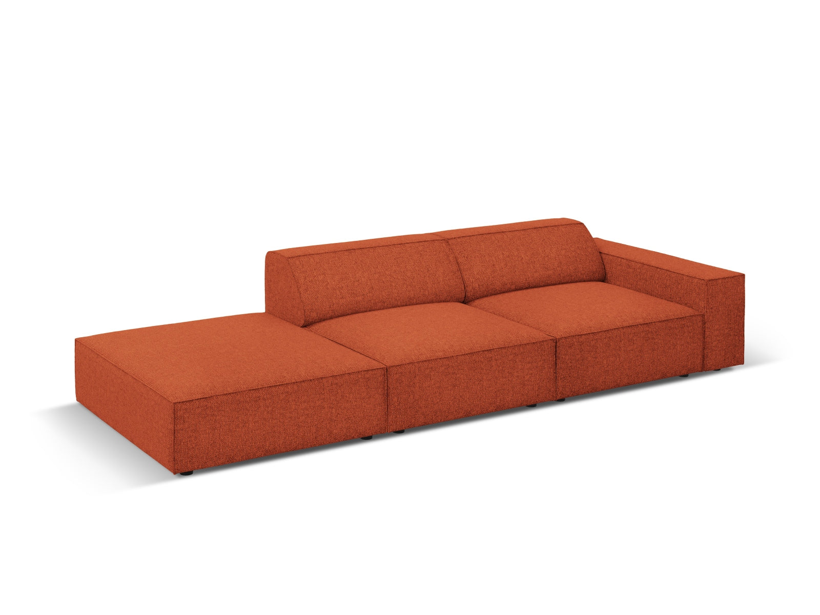 Jodie Modulares Sofa open links 3 Sitzer in Terracotta präsentiert im Onlineshop von KAQTU Design AG. L-Sofa links ist von Micadoni