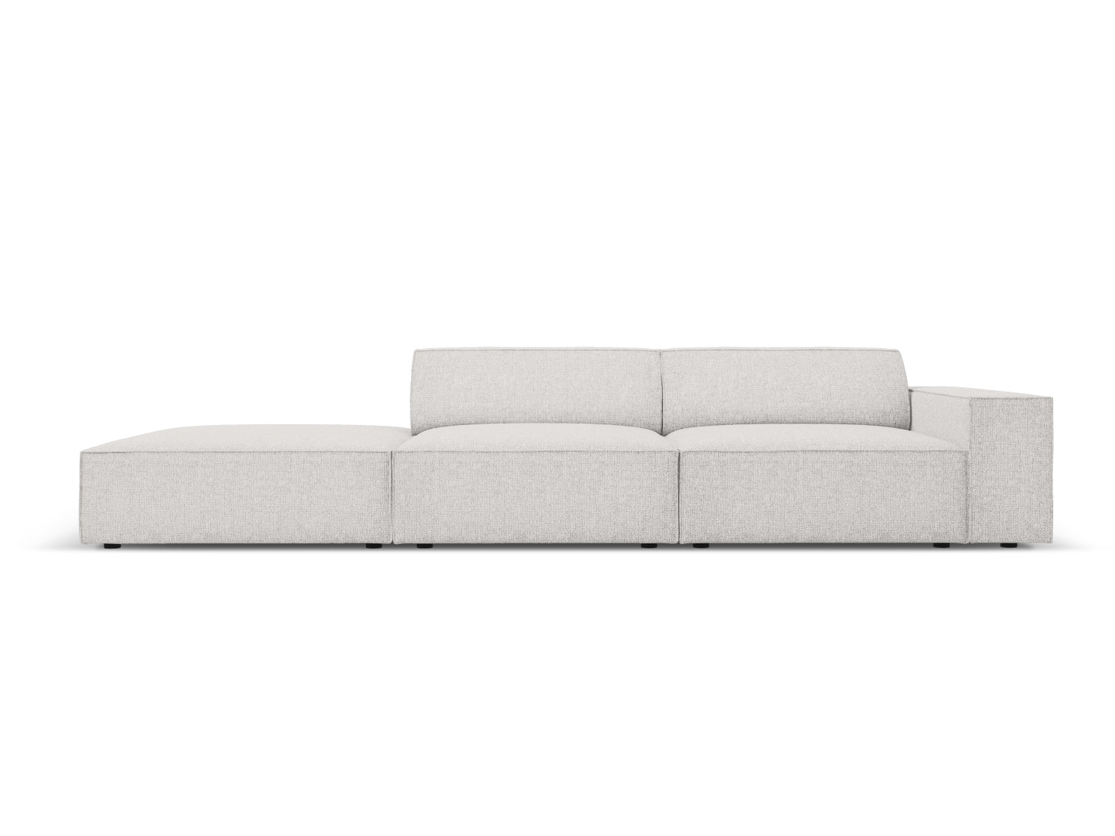 Jodie Modulares Sofa open links 3 Sitzer in Light Grey präsentiert im Onlineshop von KAQTU Design AG. L-Sofa links ist von Micadoni