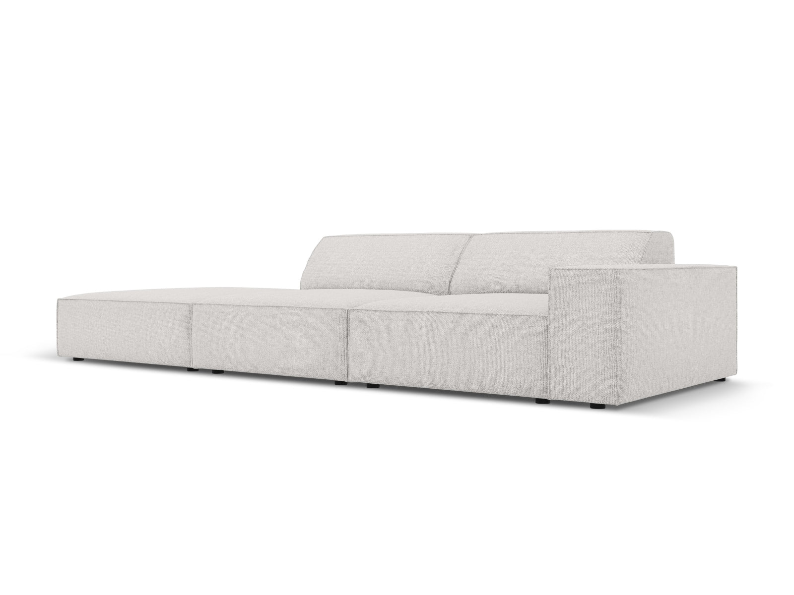 Jodie Modulares Sofa open links 3 Sitzer in Light Grey präsentiert im Onlineshop von KAQTU Design AG. L-Sofa links ist von Micadoni