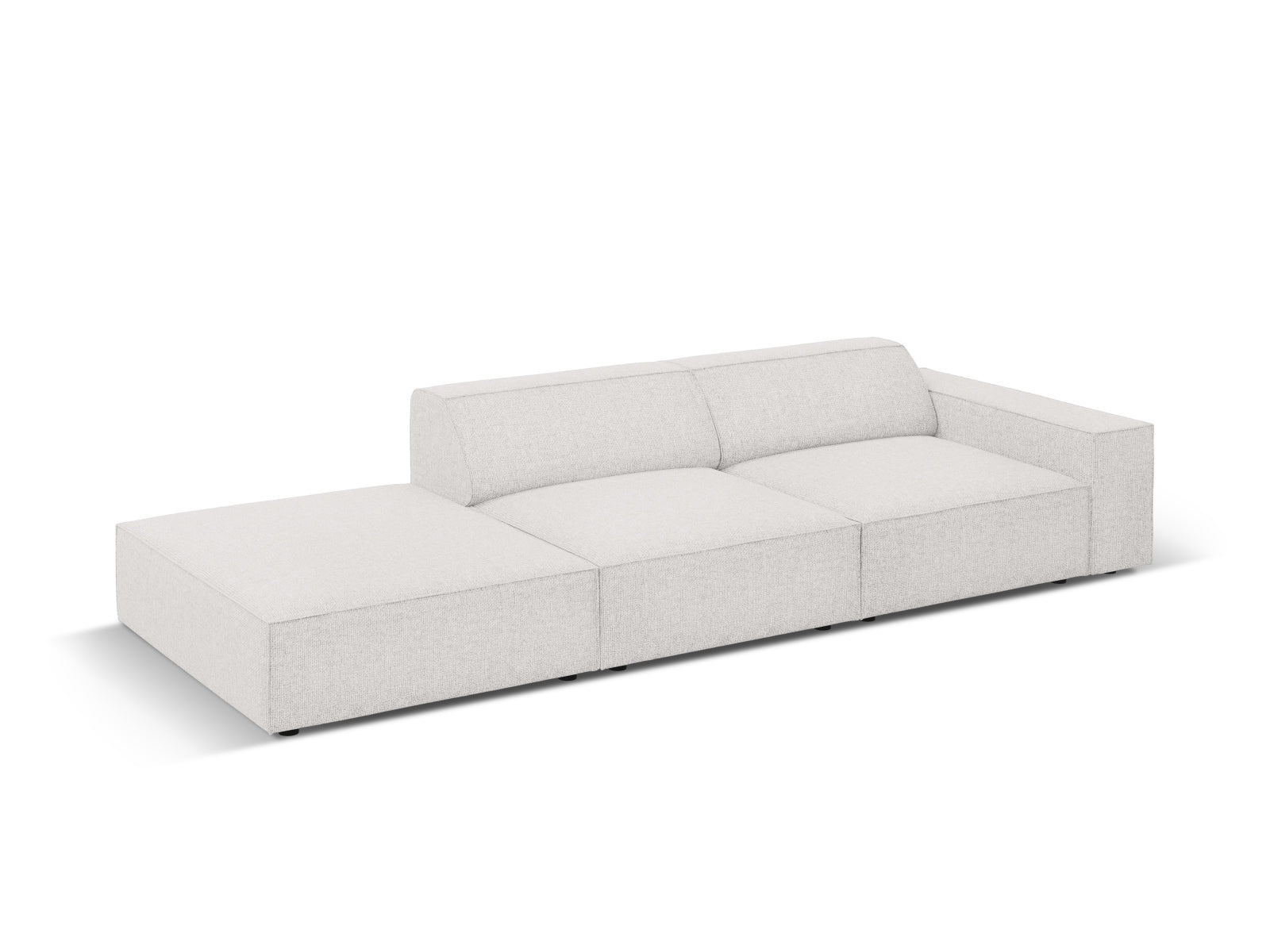 Jodie Modulares Sofa open links 3 Sitzer in Light Grey präsentiert im Onlineshop von KAQTU Design AG. L-Sofa links ist von Micadoni