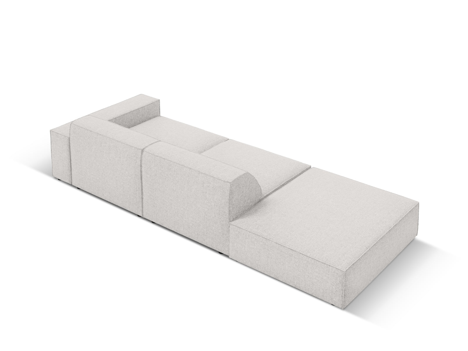 Jodie Modulares Sofa open links 3 Sitzer in Light Grey präsentiert im Onlineshop von KAQTU Design AG. L-Sofa links ist von Micadoni