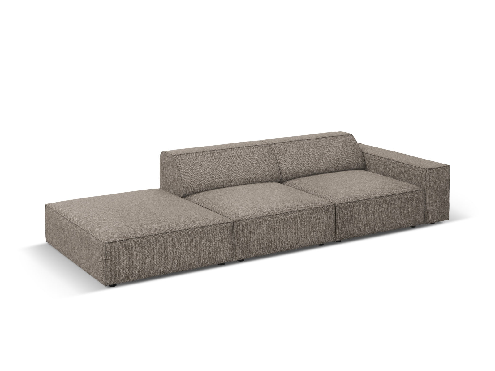 Jodie Modulares Sofa open links 3 Sitzer in Grey präsentiert im Onlineshop von KAQTU Design AG. L-Sofa links ist von Micadoni