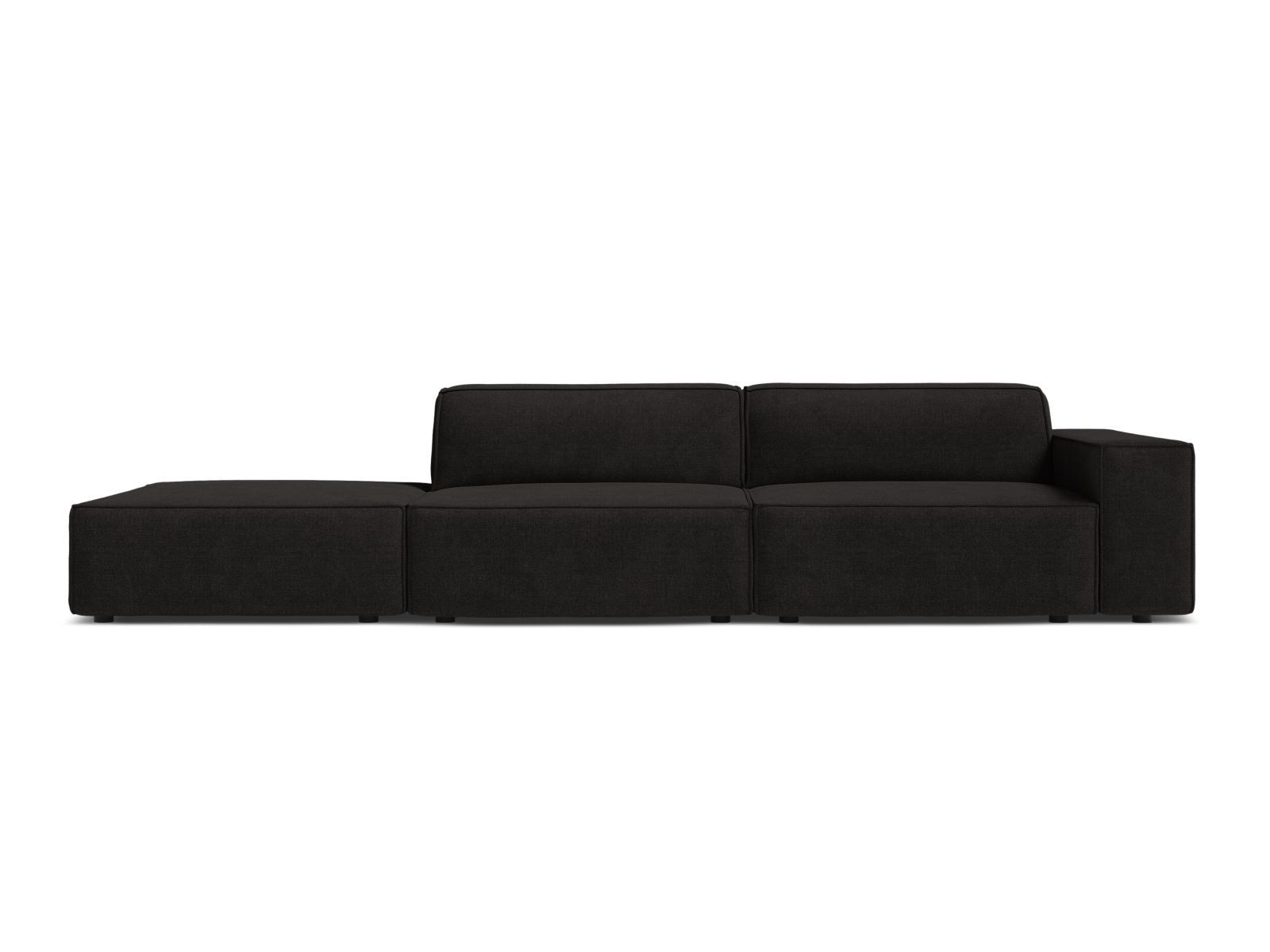3-Sitzer Modulares Sofa links Jodie in Black-Liberty präsentiert im Onlineshop von KAQTU Design AG. 3er Sofa ist von Micadoni