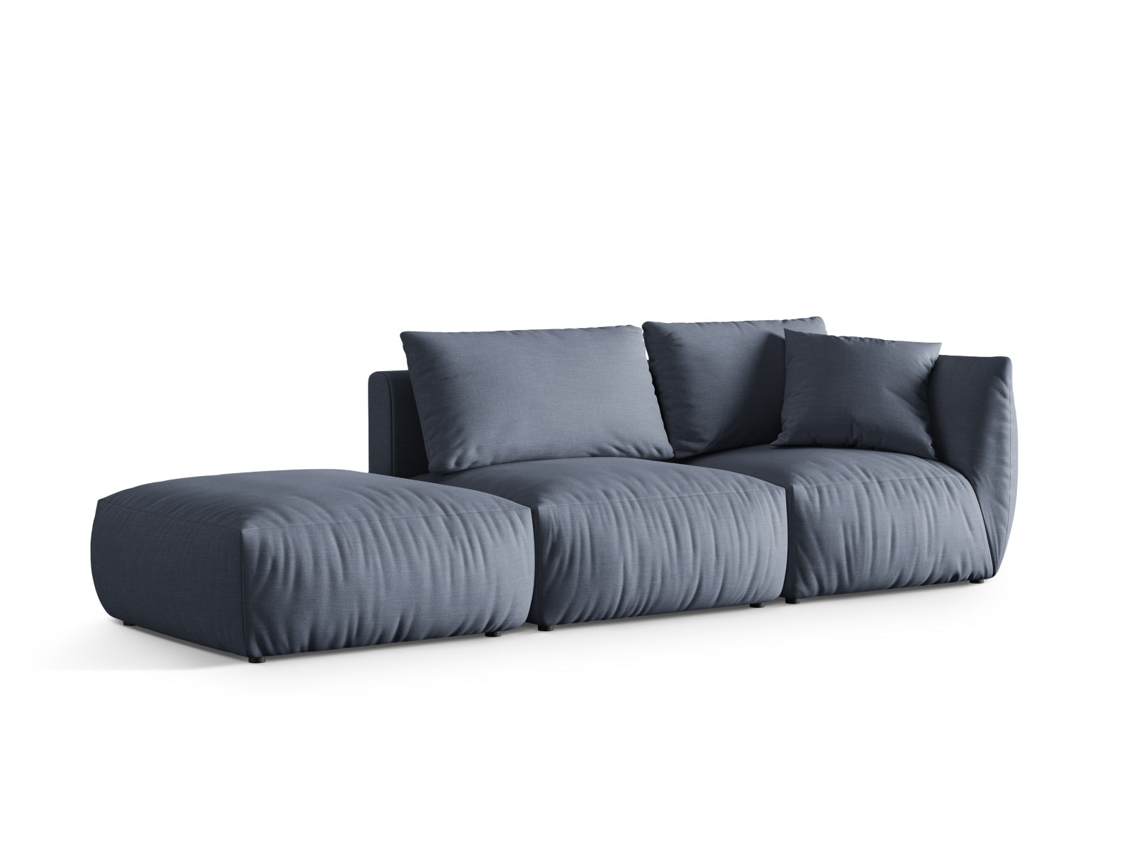 Stylisches Chris Modular Sofa in zartem Lichtgrün, perfekt für moderne Wohnkonzepte, umgeben von geschmackvoller Einrichtung.