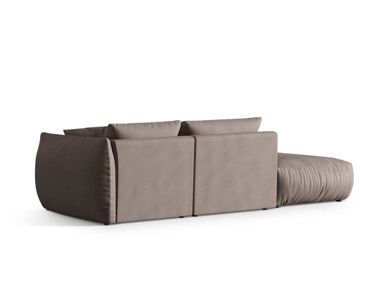 Elegantes Chris Modular Sofa links 3 Sitzer in dezentem Grau, ideal für stilvolle und komfortable Wohnräume von Micadoni.