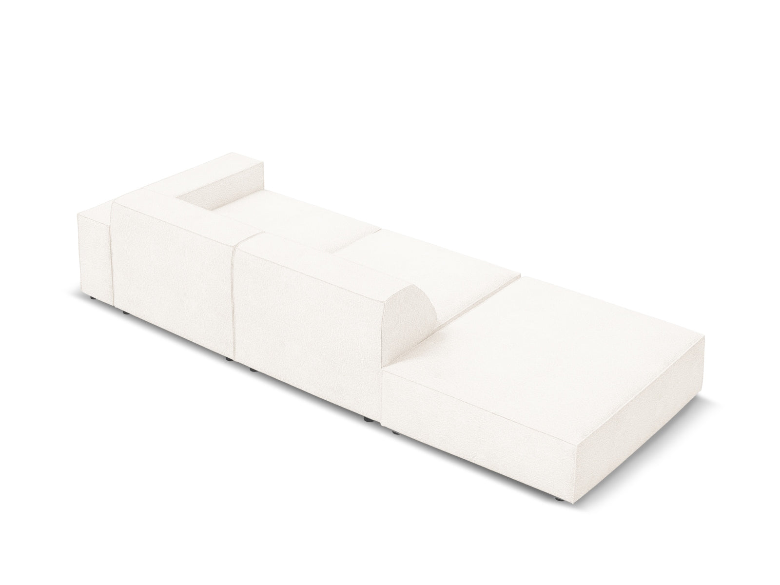 Jodie Boucle modulares Sofa open links 3 Sitzer in Beige präsentiert im Onlineshop von KAQTU Design AG. L-Sofa links ist von Micadoni
