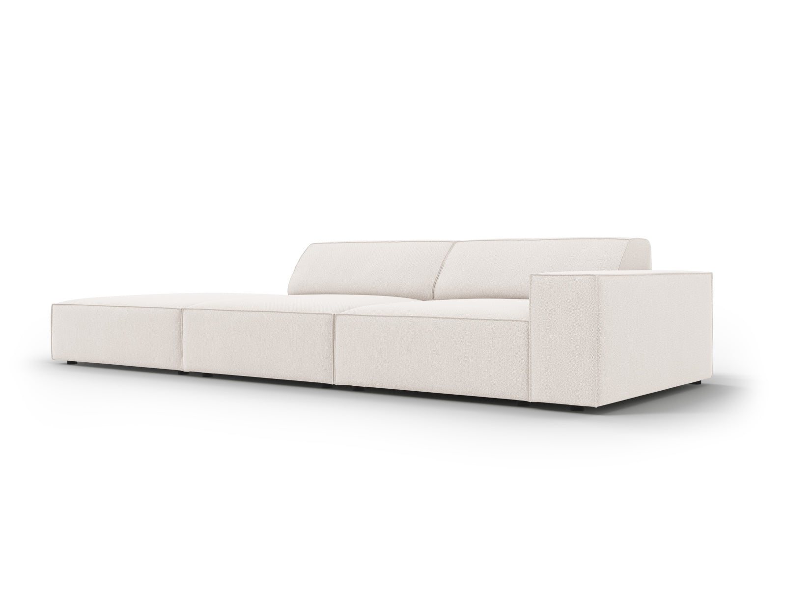 Jodie Modulares Sofa open links 3 Sitzer in Light Beige präsentiert im Onlineshop von KAQTU Design AG. L-Sofa links ist von Micadoni