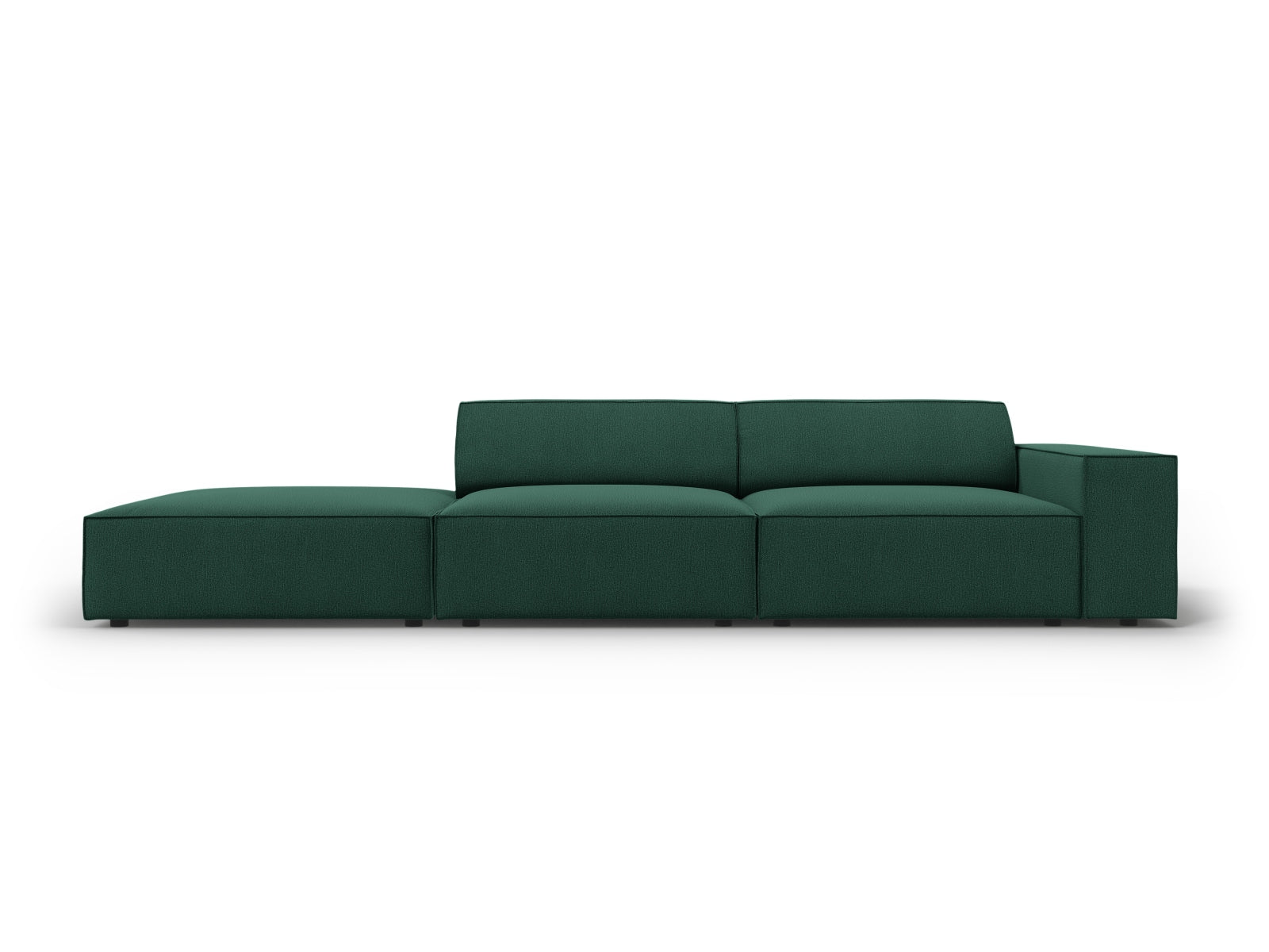 Jodie Modulares Sofa open links 3 Sitzer in Green präsentiert im Onlineshop von KAQTU Design AG. L-Sofa links ist von Micadoni
