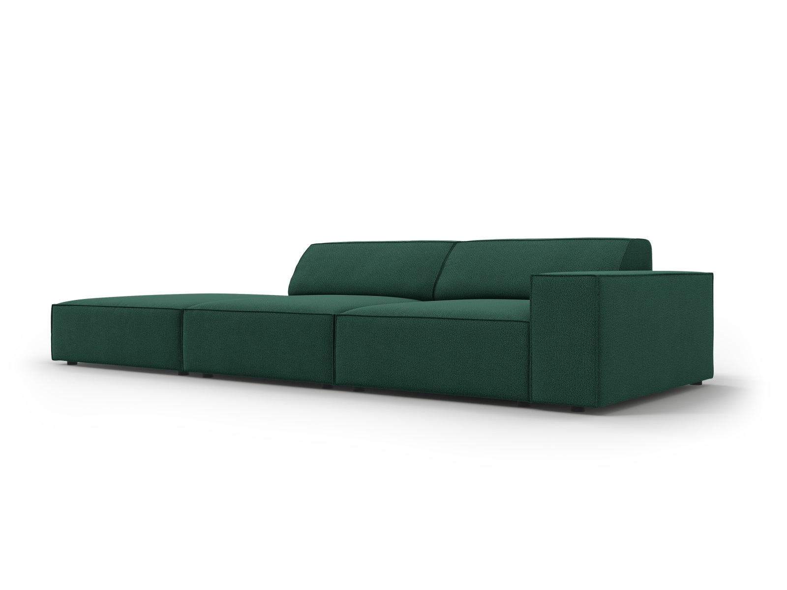 Jodie Modulares Sofa open links 3 Sitzer in Green präsentiert im Onlineshop von KAQTU Design AG. L-Sofa links ist von Micadoni