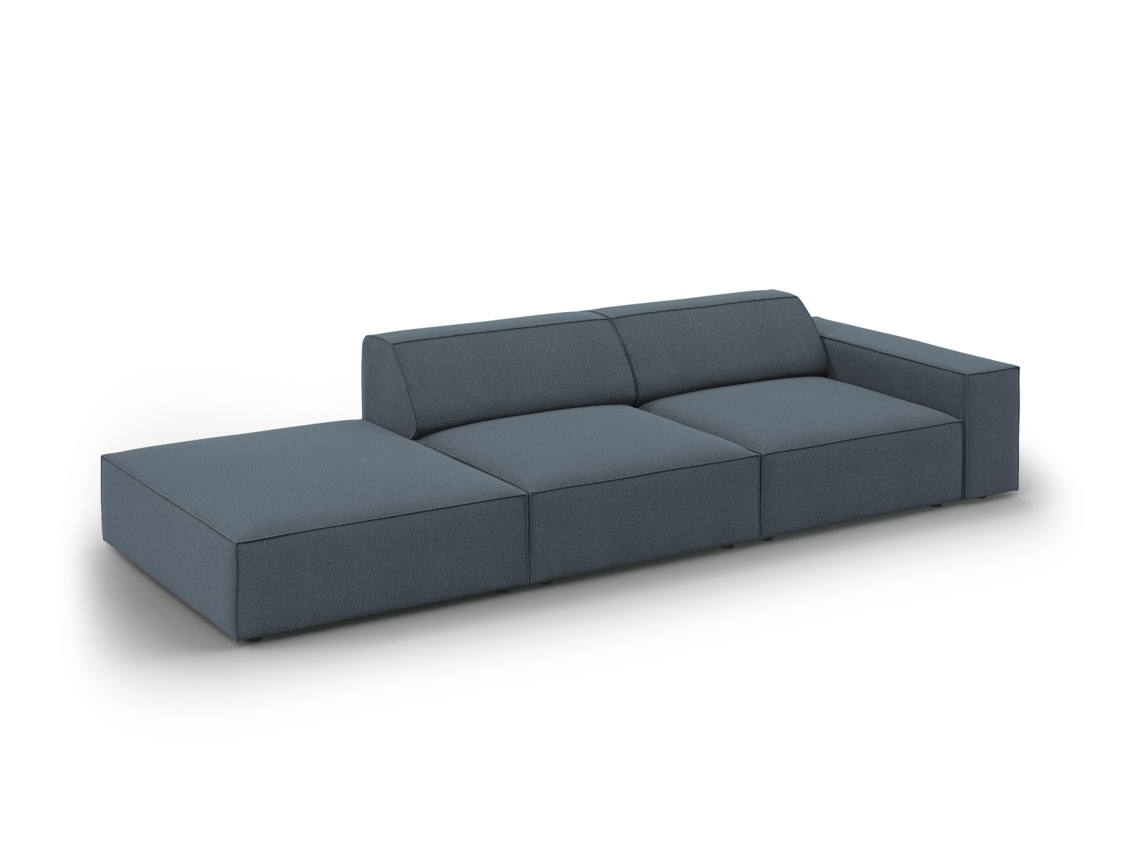 Jodie Modulares Sofa open links 3 Sitzer in Blue präsentiert im Onlineshop von KAQTU Design AG. L-Sofa links ist von Micadoni