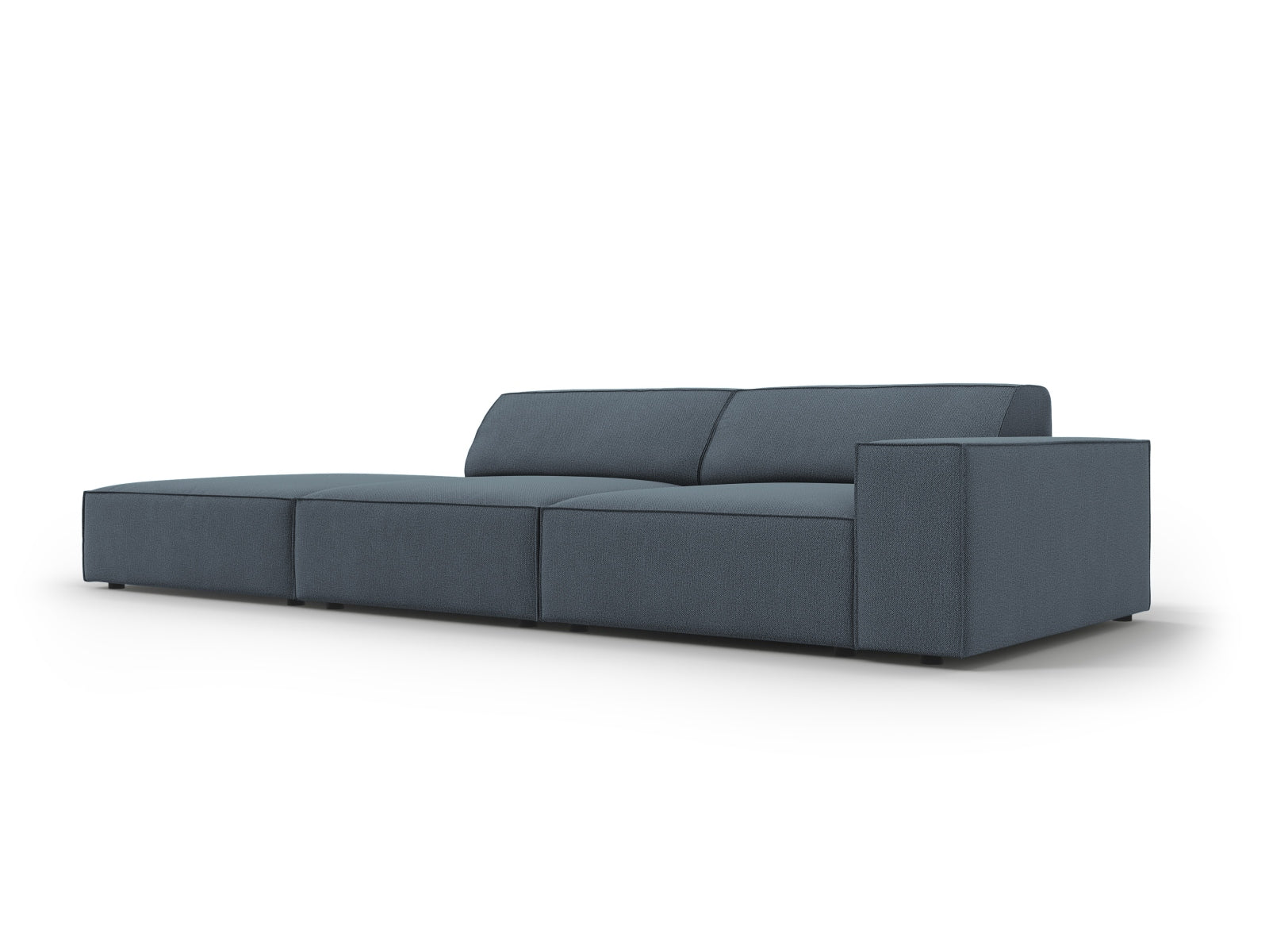 Jodie Modulares Sofa open links 3 Sitzer in Blue präsentiert im Onlineshop von KAQTU Design AG. L-Sofa links ist von Micadoni