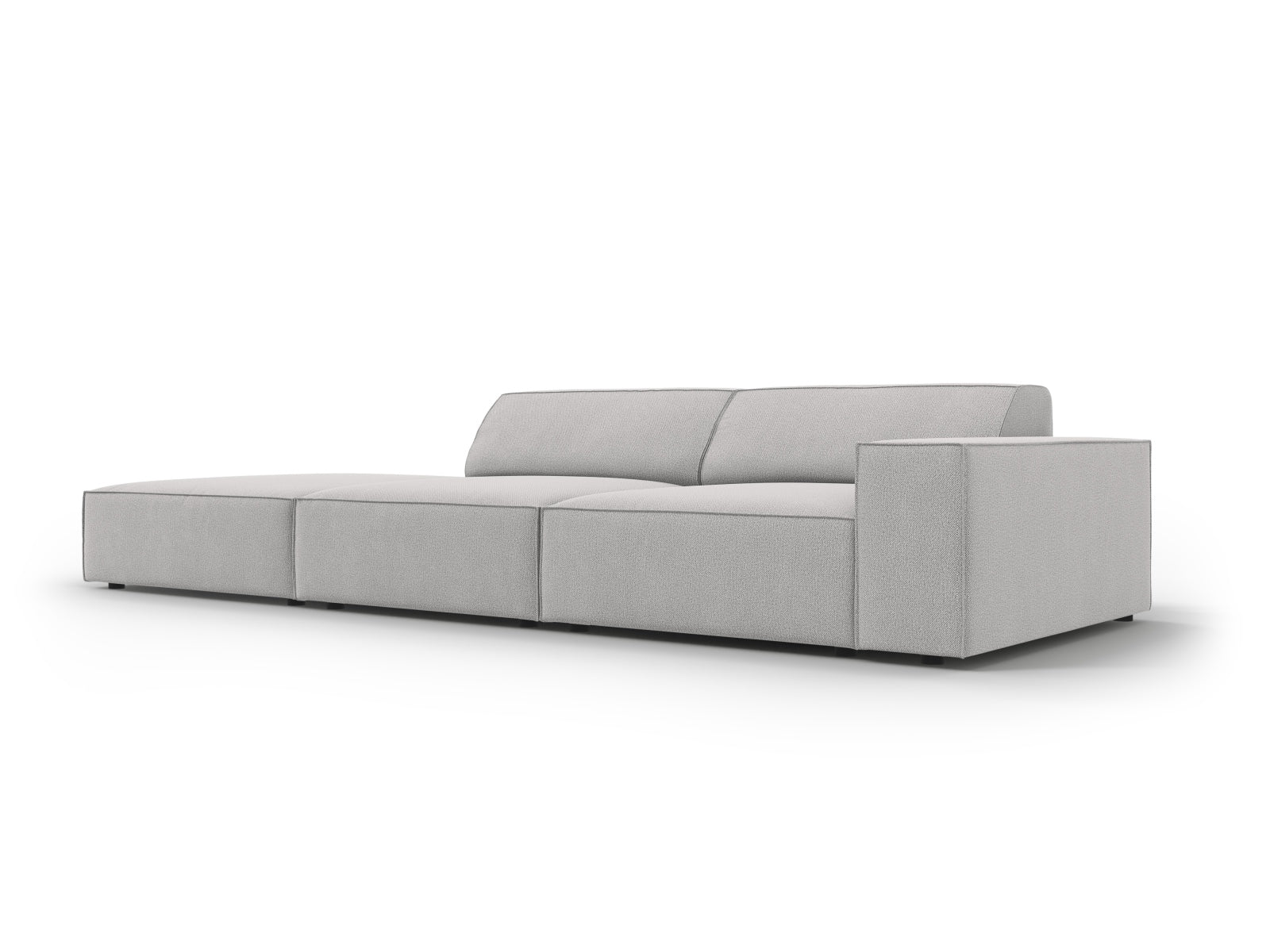 Jodie Modulares Sofa open links 3 Sitzer in Light Grey präsentiert im Onlineshop von KAQTU Design AG. L-Sofa links ist von Micadoni