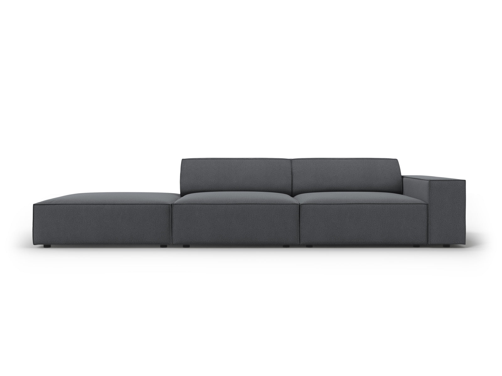 Jodie Modulares Sofa open links 3 Sitzer in Dark Grey präsentiert im Onlineshop von KAQTU Design AG. L-Sofa links ist von Micadoni