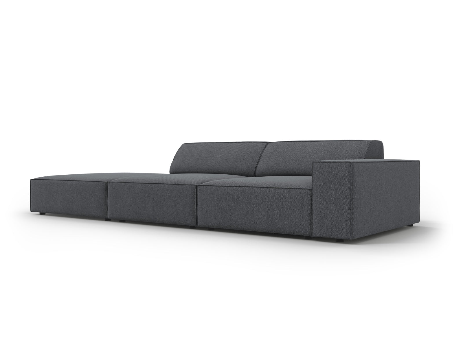 Jodie Modulares Sofa open links 3 Sitzer in Dark Grey präsentiert im Onlineshop von KAQTU Design AG. L-Sofa links ist von Micadoni
