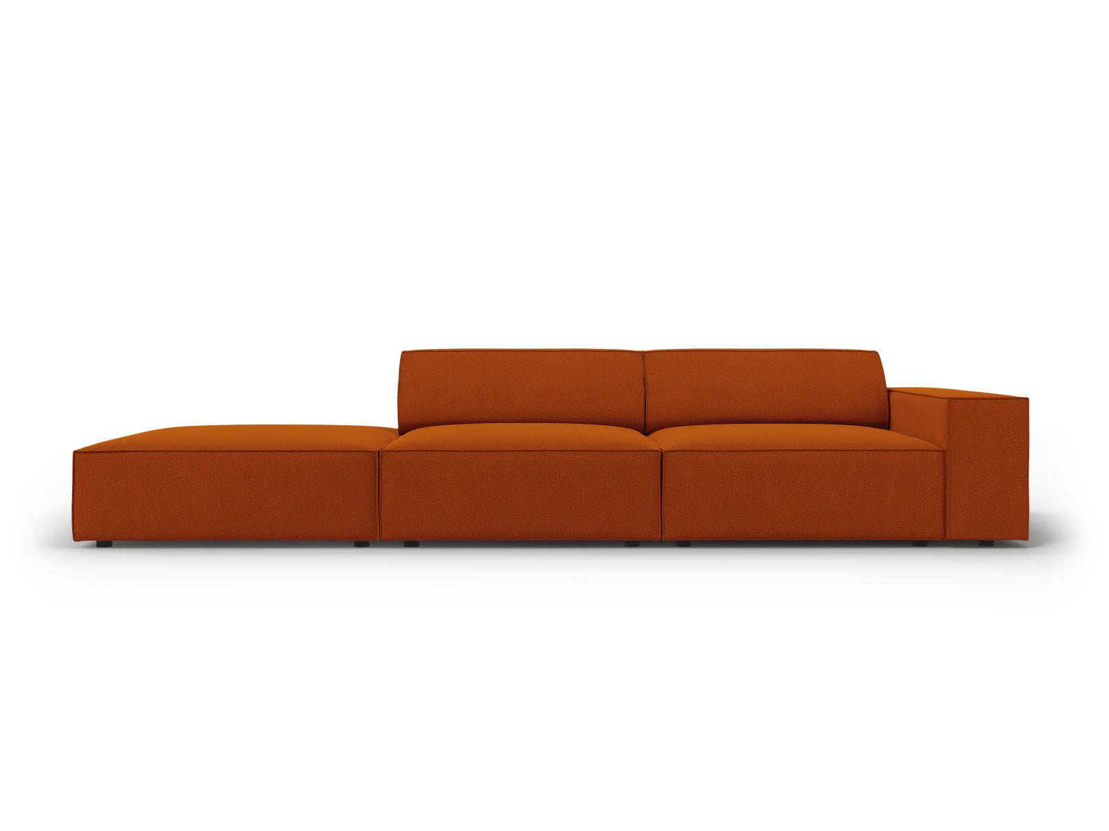 Jodie Modulares Sofa open links 3 Sitzer in Terracotta präsentiert im Onlineshop von KAQTU Design AG. L-Sofa links ist von Micadoni
