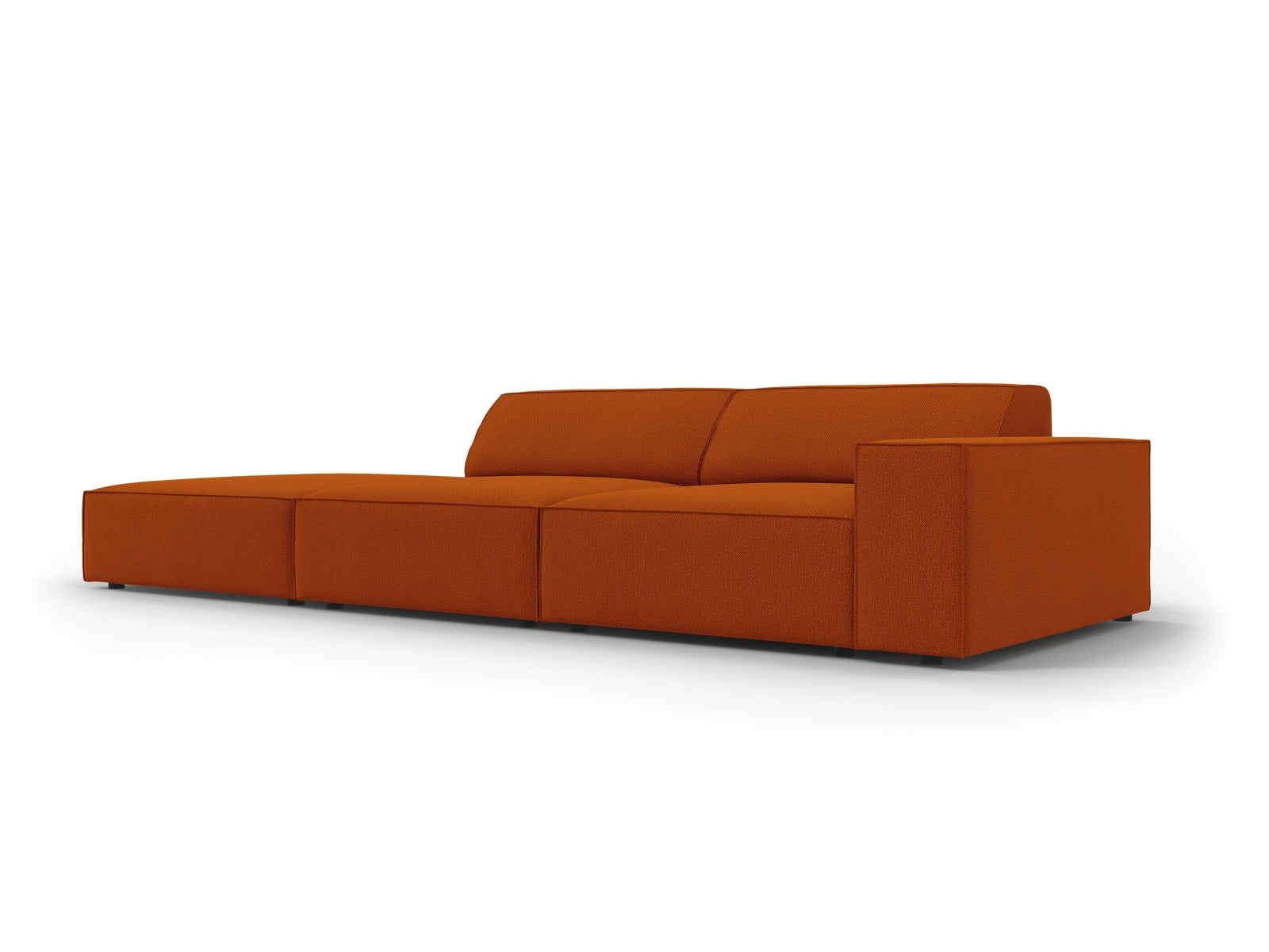 Jodie Modulares Sofa open links 3 Sitzer in Terracotta präsentiert im Onlineshop von KAQTU Design AG. L-Sofa links ist von Micadoni